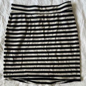 H&M striped stretch mini skirt